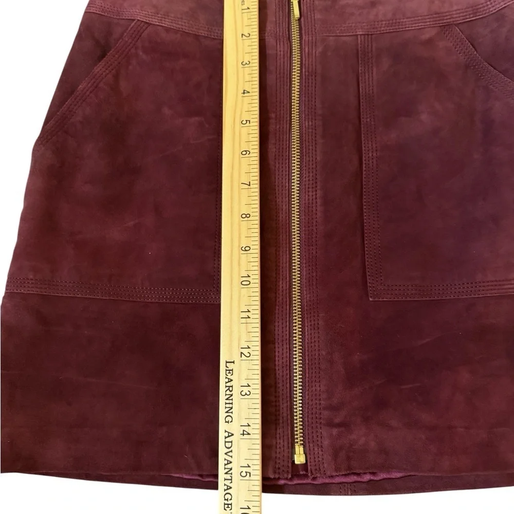 Trina Turk Leather/Suede Mini Harvest Skirt Size 00